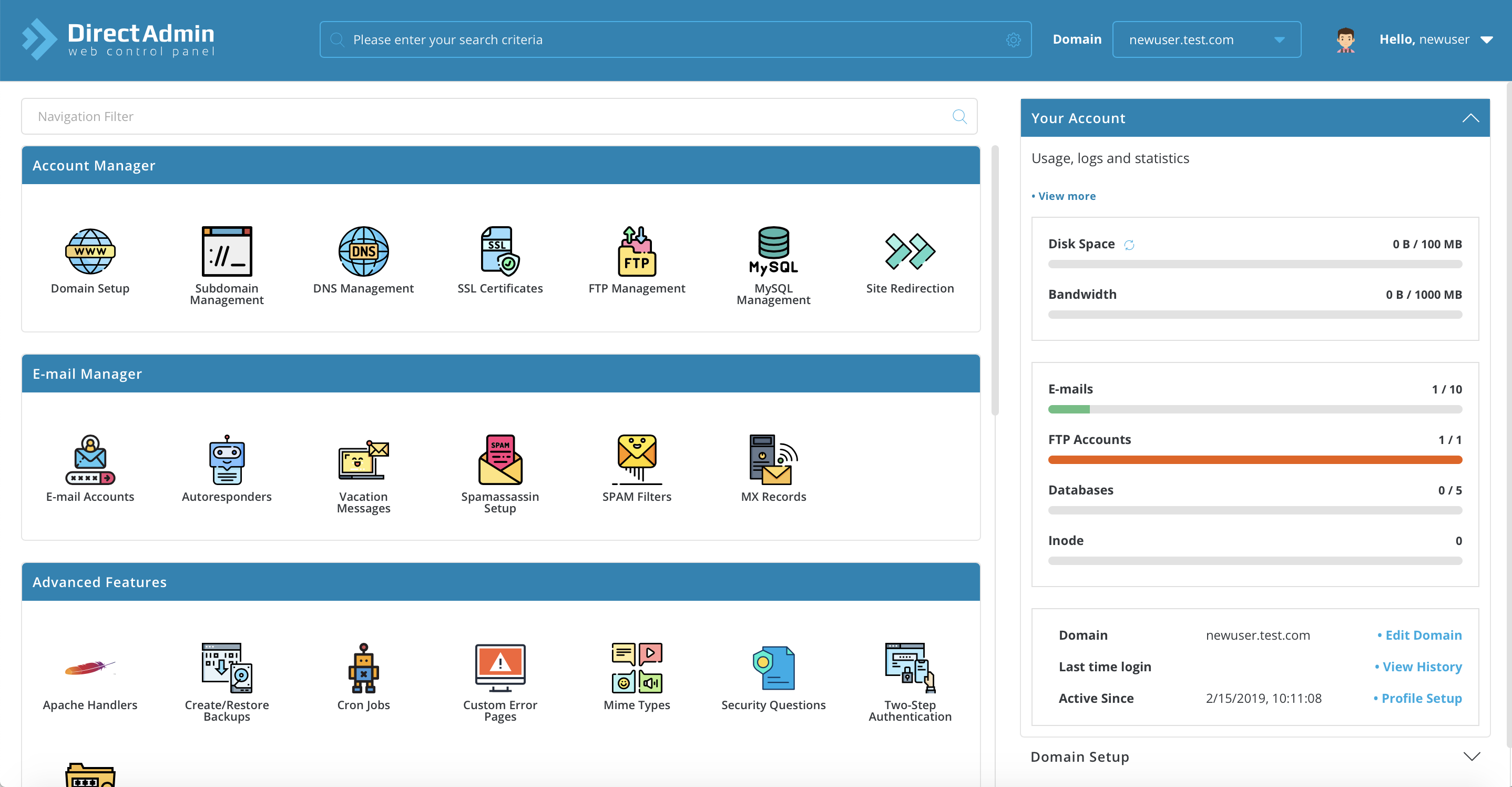 DirectAdmin Hosting | VDS Hosting ile Hızlı ve Güvenli Çözümler - Tüm Kontrol DirectAdmin Panelinizde